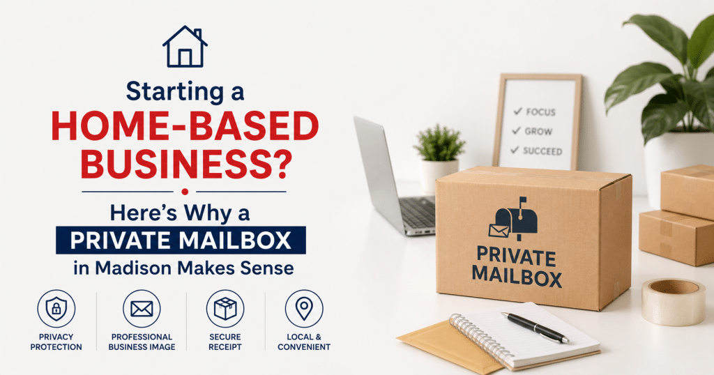 Private mailbox for home businesses